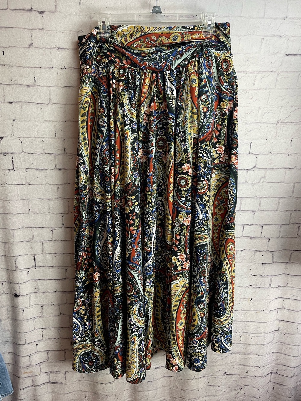 Cato size large paisley print maxi skirt